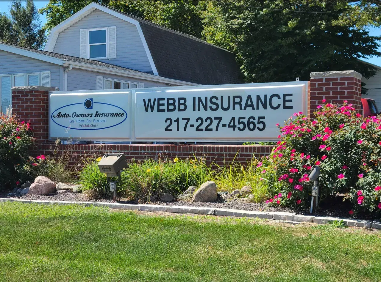 The Bruce Webb Insurance Agency sign, established 1978